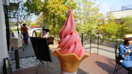 エスコヤマ　苺ソフトクリーム