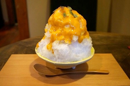 大阪　玉造　こちかぜ　かぼちゃかき氷