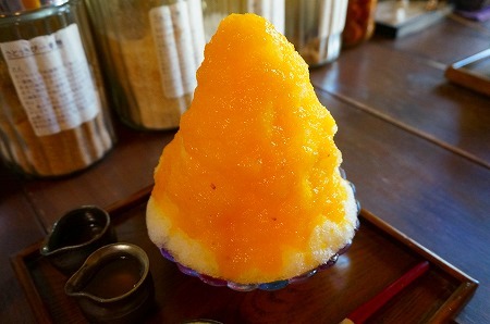 京都かき氷　火裏蓮花　橘香るけずりひ。
